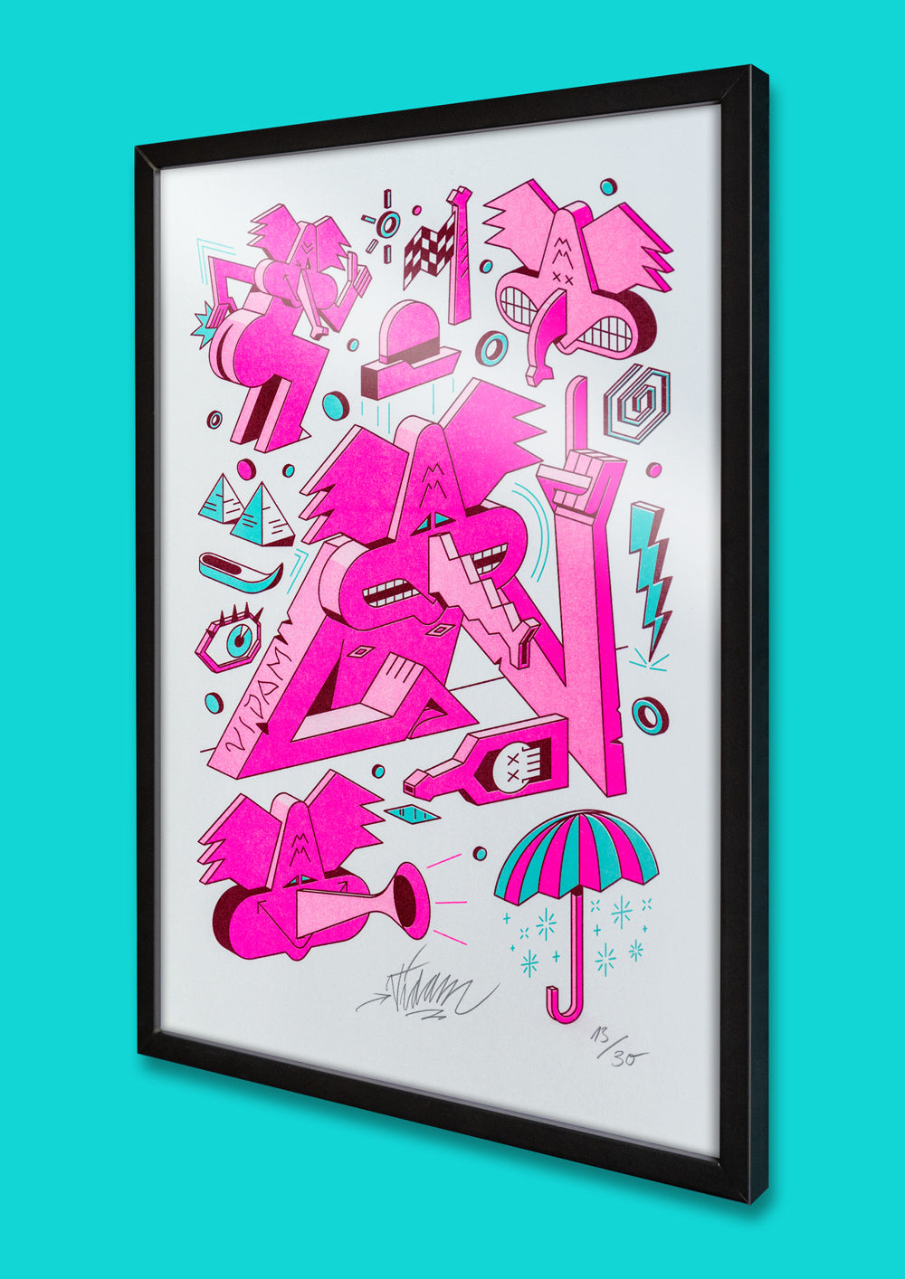 Pink Elephant - Risoprint