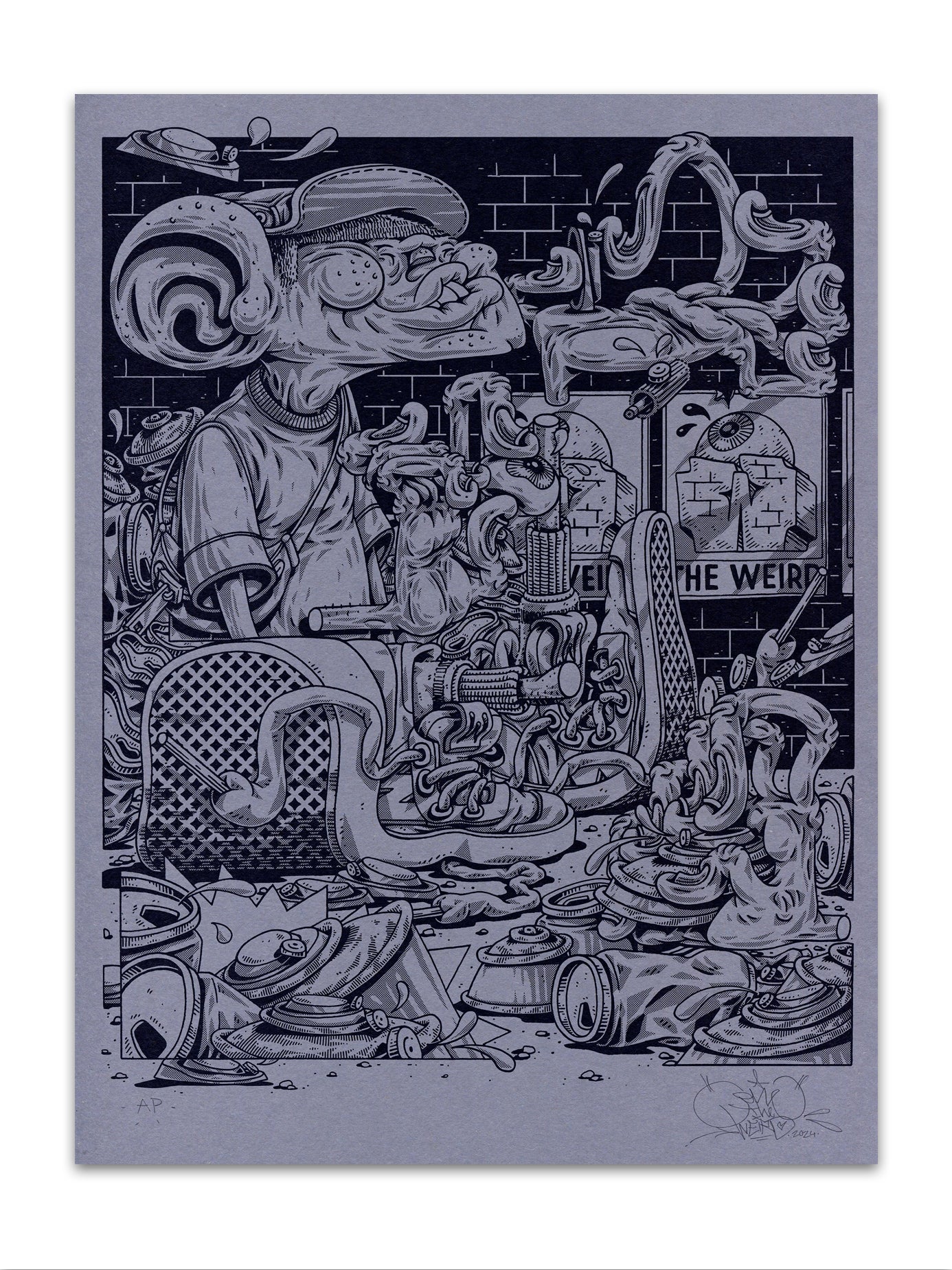 Cans bw - Lavender Edition