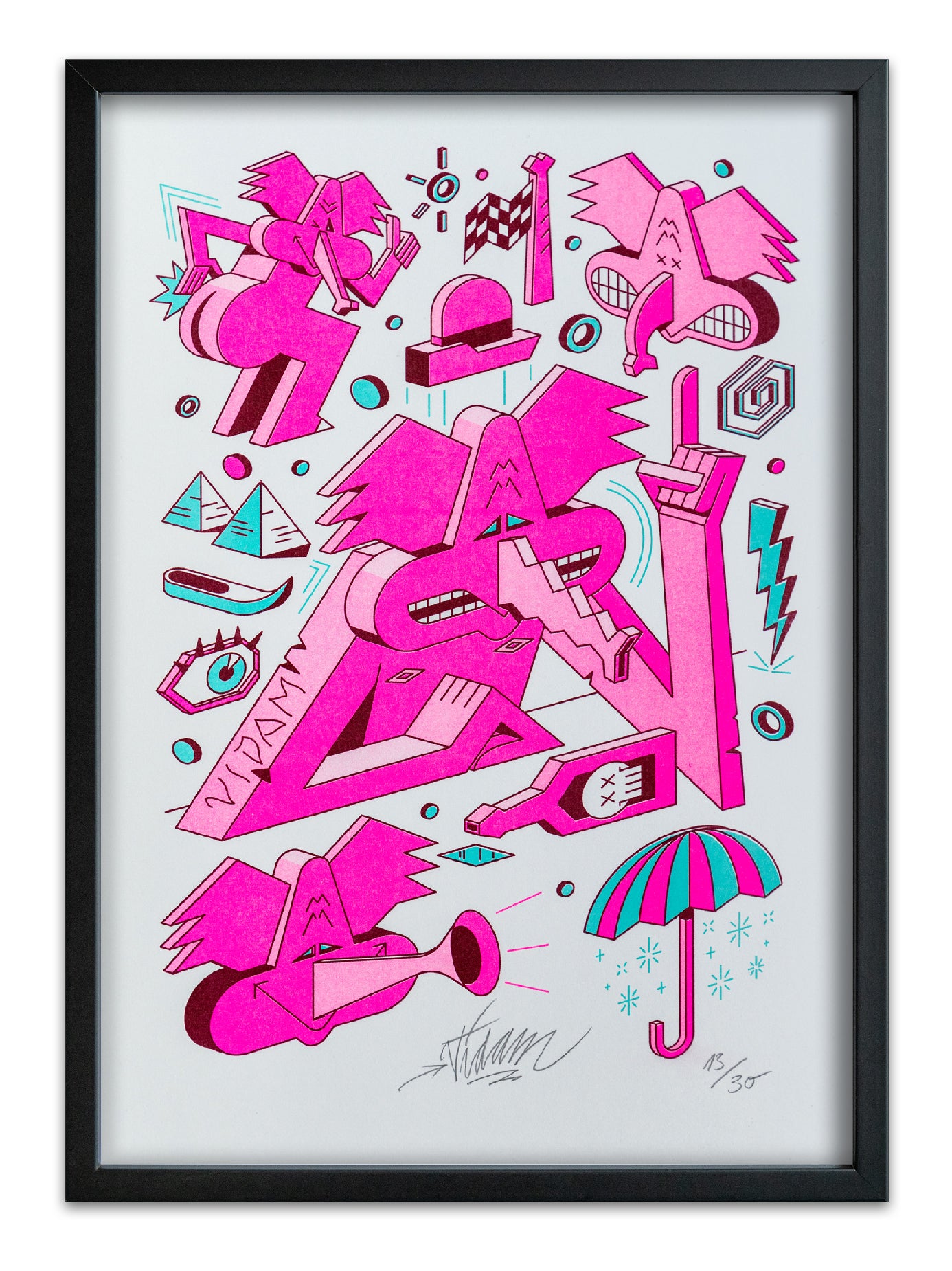 Pink Elephant - Risoprint